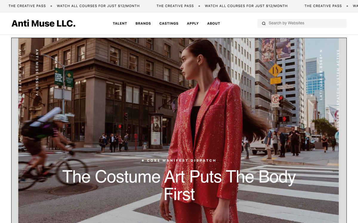 Anti Muse website template preview